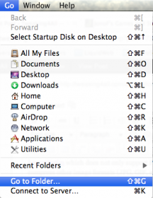 Finder - Go to Folder option