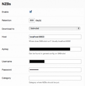 Couch Potato - SABnzbd as the default downloader