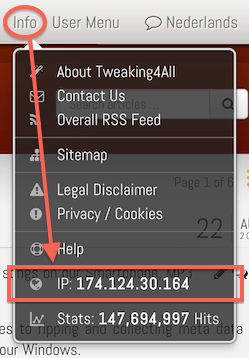 Tweaking4All - Public IP Address