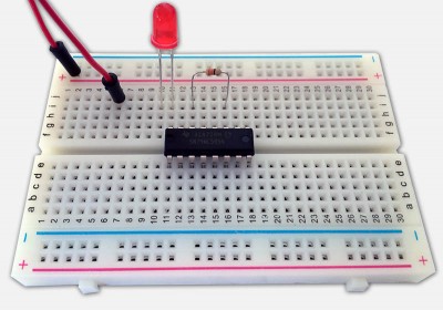 Placing components on a Breadboard