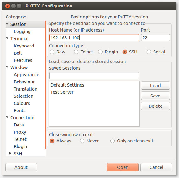 Linux - PuTTY - Setup SSH Connection