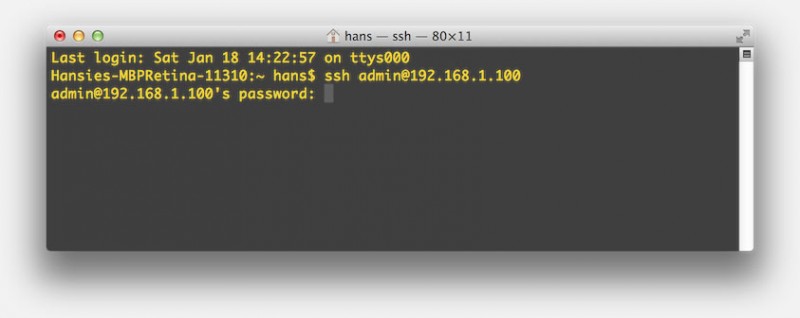 MacOS X - Terminal - Open a SSH Connection