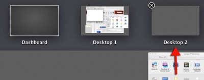MacOS X Mission Control - Added a Virtual Desktop