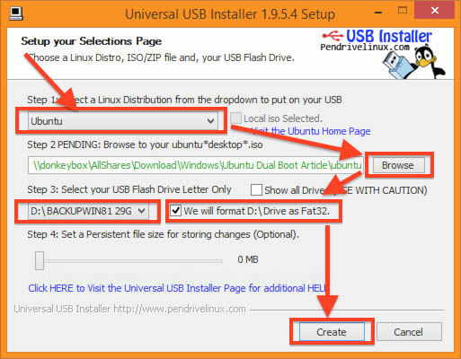 how to turn off universal usb installer