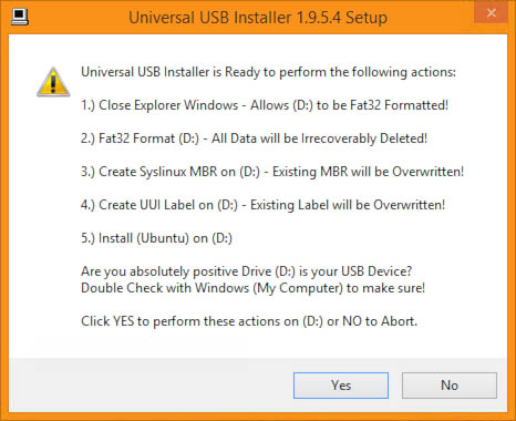 Universal USB Installer - Planned Actions