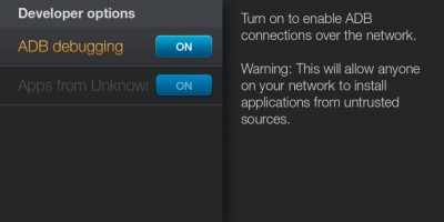 Amazon Fire TV - Enable ADB and Apps from others