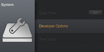 Amazon Fire TV - Goto Developer options