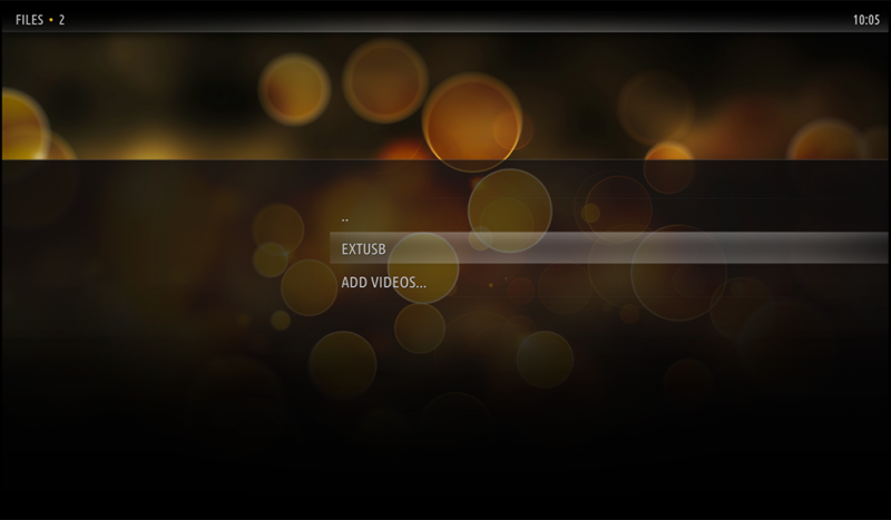 USB drive is called "EXTUSB" under Kodi