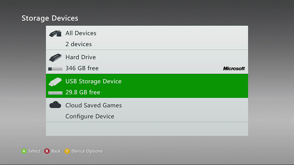 save games to flash drive xbox 360