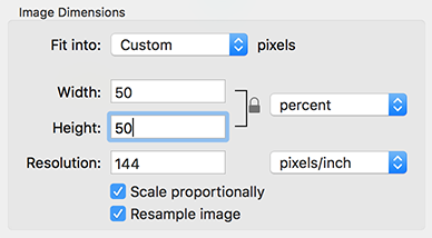 Mac - Easy resize Retina Screenshots
