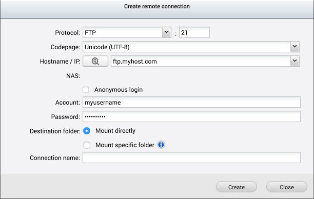 QNAP File Station - FTP Settings