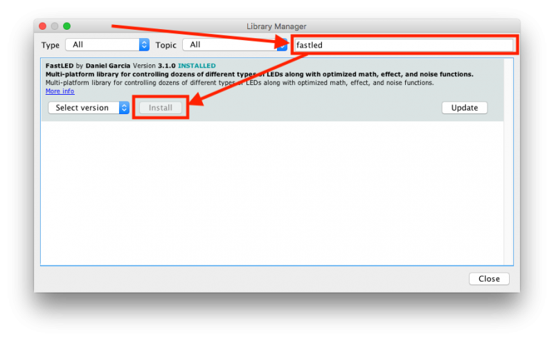 Arduino IDE - Install a Library
