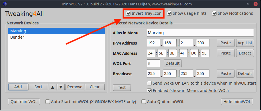 setup mac wake on lan