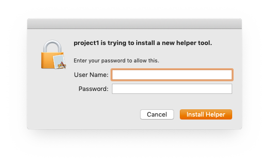 Asking for Permission - Install Helper Tool