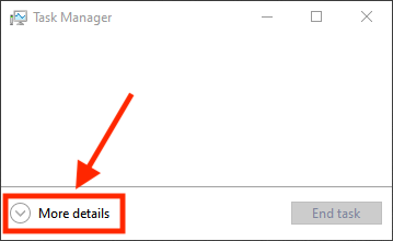Windows 10 -Task Manager - Not enough detail